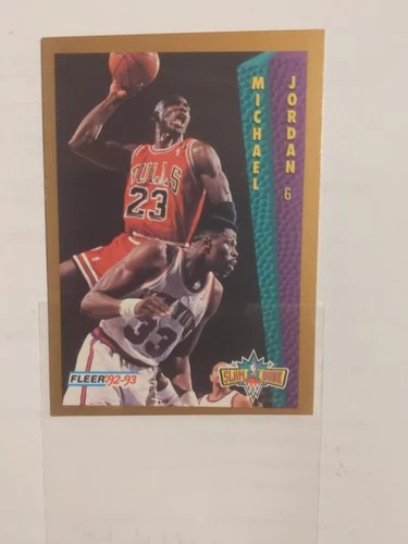 1992-93 Fleer Michael Jordan Slam Dunk (feat. Patrick Ewing) #273 Chicago Bulls