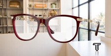 BURBERRY BE2255Q 3657 Top Havana On Bordeaux Demo Lens 51 mm Women's Eyeglasses