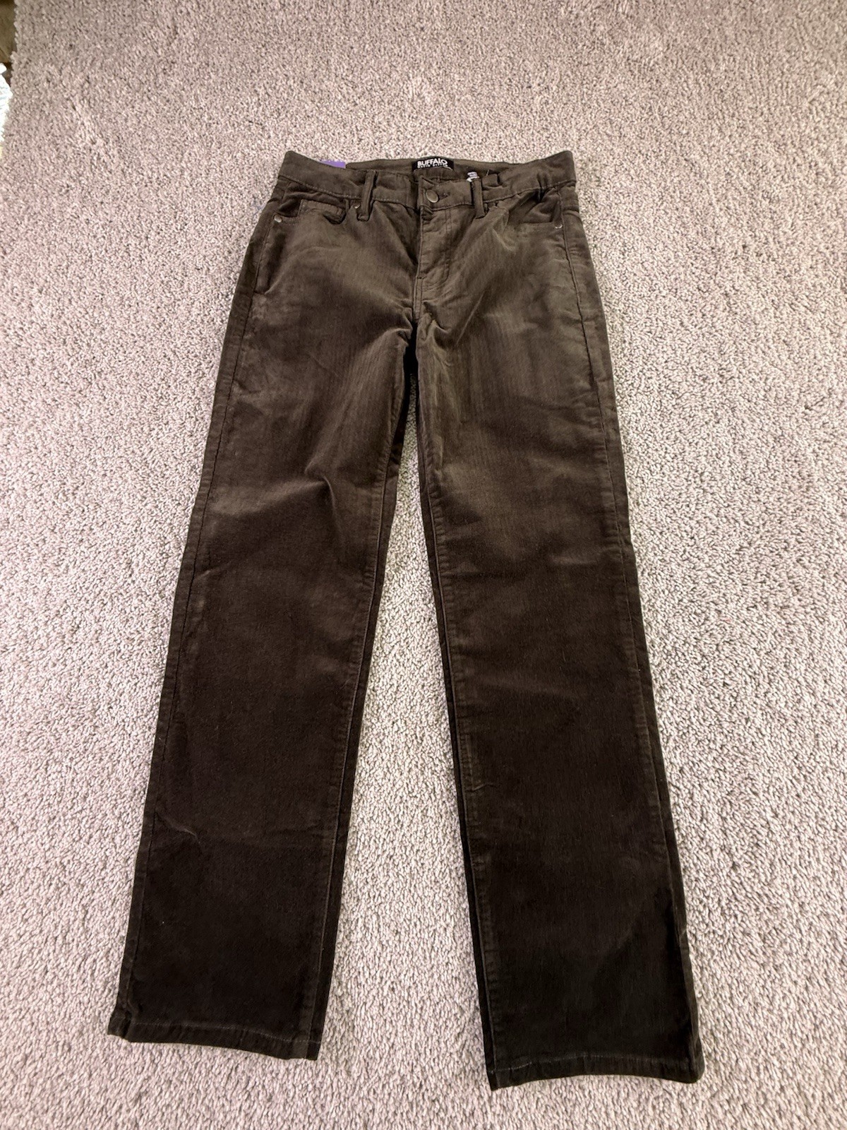 Buffalo David Bitton Women's Stretch Straight Leg Corduroy Pants, Rosemary, 4/27