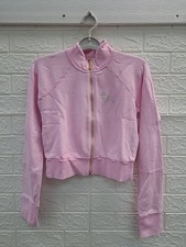 New Pink-Victoria's Secret Reissued Full-zip Cropped Hoodie Women's US Size XS