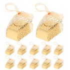 50PCS Wedding Favor Boxes: Small Present Box - Hollow Rose