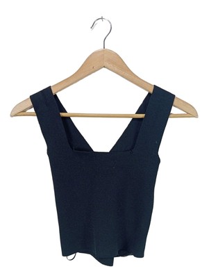 YAS Cropped Top Damen Top Gr. DE 36 schwarz Casual-Look