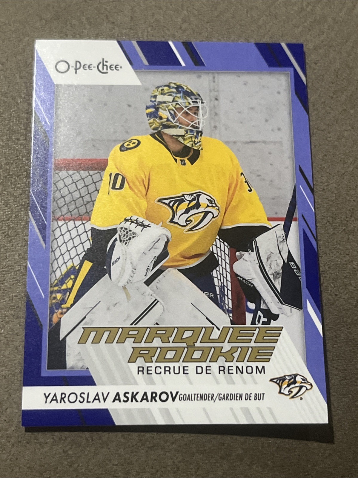 2023-24 O-Pee-Chee #541 Yaroslav Askarov Pee-Chee - Blue Border Rookie