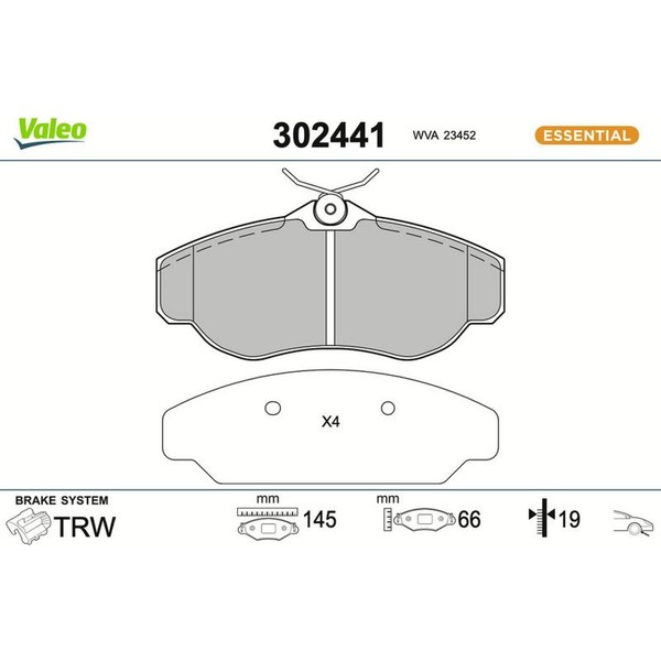Valeo 302441 Bremsbelagsatz FüR Land Rover Discovery Range P38A L318-image