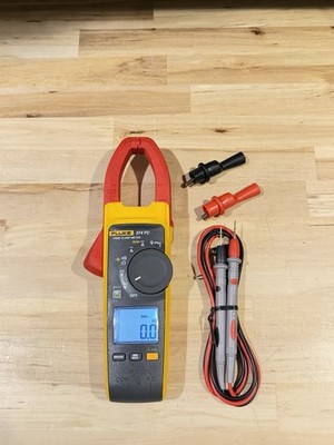 FLUKE 374 FC TRMS CLAMP METER W/ LEADS & CLIPS (TESTED) SHIPS FAST