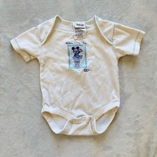 Vtg Disney Minnie Mouse Nursery Rhyme Embroidered Body Suit Baby Boys 3 mos