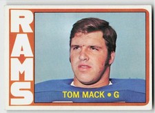 1972 Topps #337 Tom Mack FOOTBALL Los Angeles Rams
