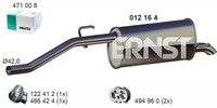 EndschalldäMpfer NachschalldäMpfer Ernst 012164 FüR Opel Corsa X15 S07 L08 L68