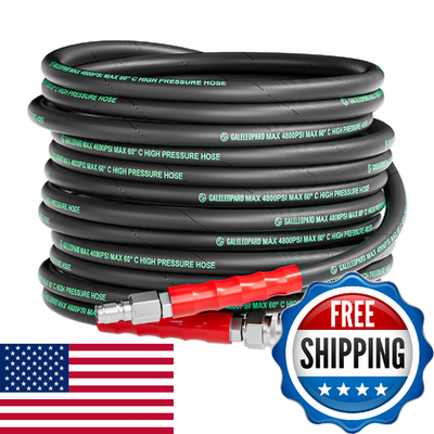 #ad GALELEOPARD 3 8quot; Pressure Washer Hose 50FT 4800PSI with 3 8 Inch Quick Connect $73.20