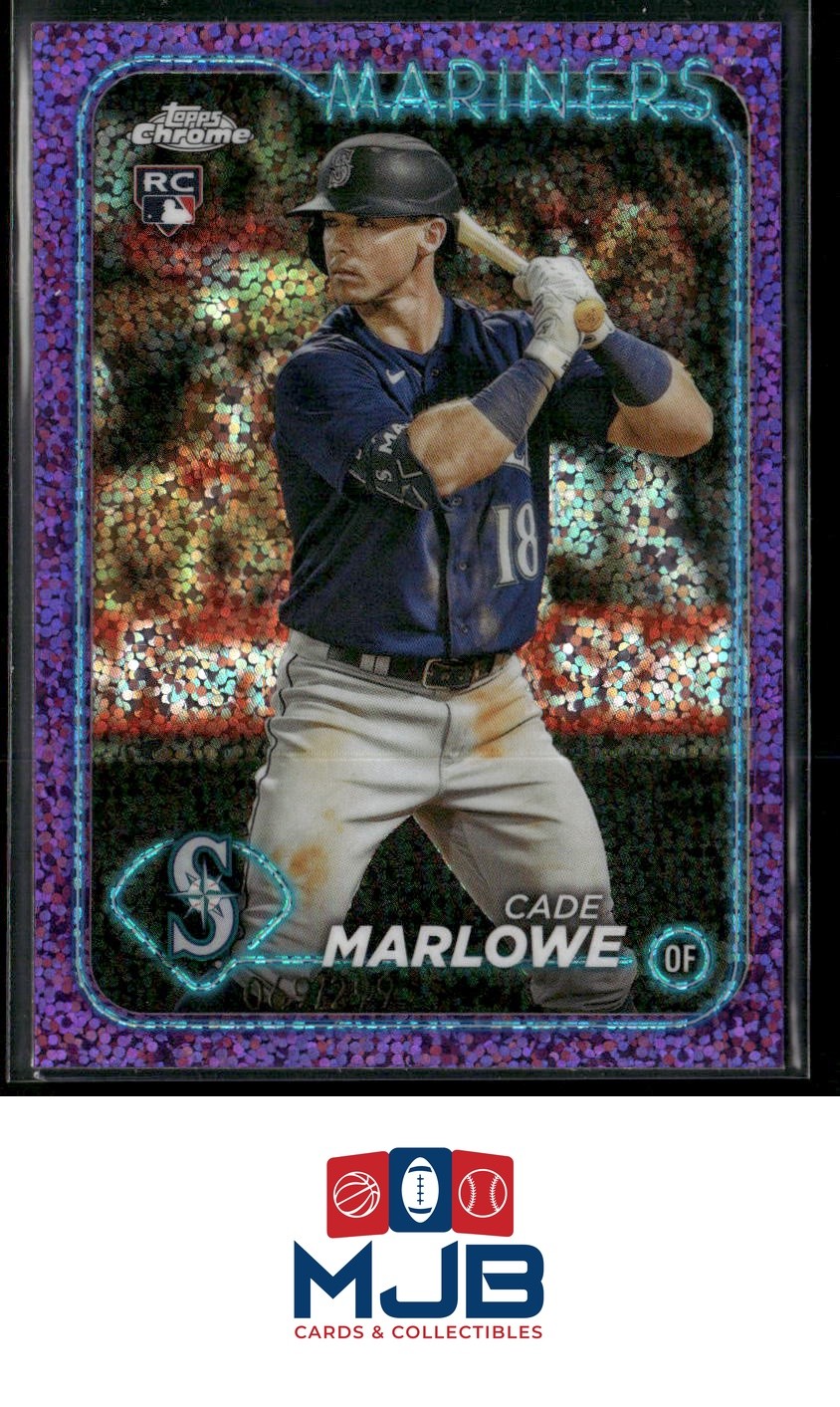 2024 Topps Chrome Cade Marlowe Purple Speckle Refractors #/299 Rookie #266