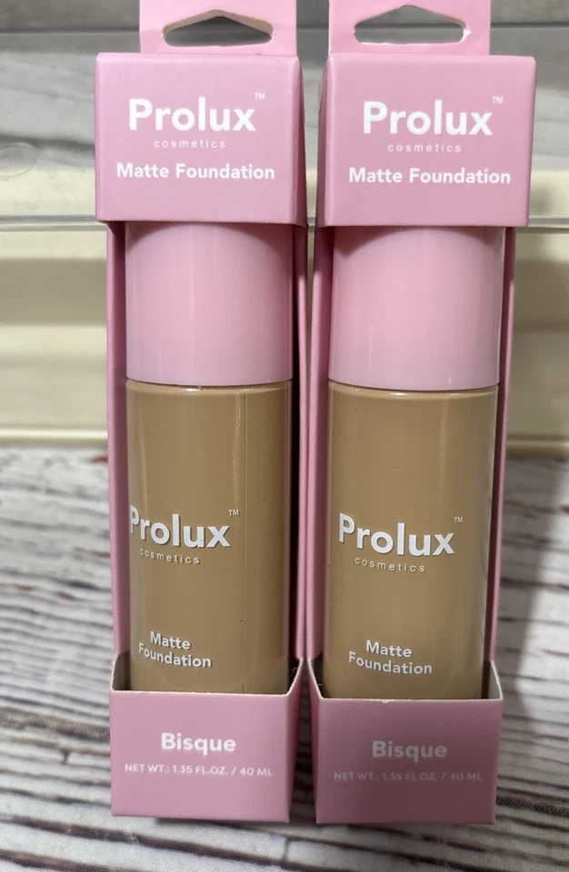 Prolux Cosmetics Matte Foundation In BISQUE SET Of 2~1.35 Floz - Image 2 of 4