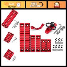 M-Lock Rail Adapter Combo Pack - 5 7 Slot Picatinny Sections with Screws 8 pc