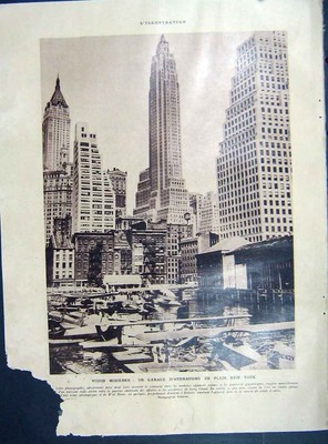 Original Old Vintage Print Metropolis Aviation New York Hydra-Plane 1935 Usa