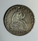 1854-O Seated Liberty Half Dollar Holed Nice Details 50C