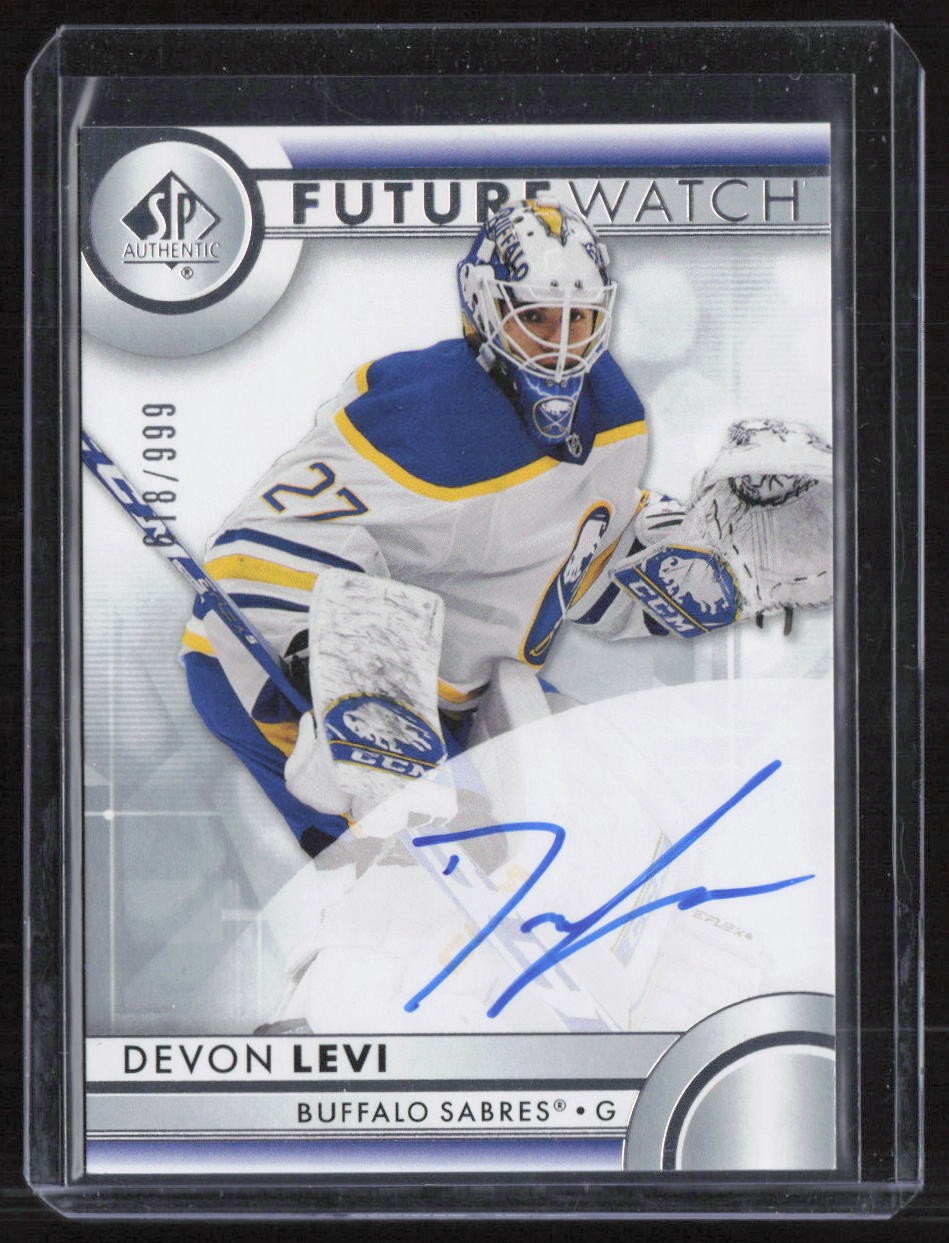 Devon Levi 2023-24 SP Authentic Future Watch Auto /999 #103 Buffalo Sabres