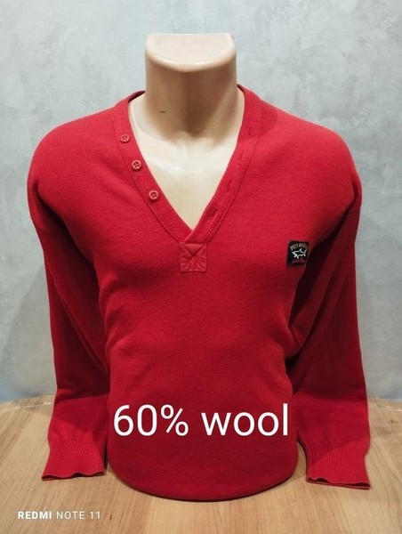 Men Paul & Shark Sweater Red Acrylic L #C2Z5