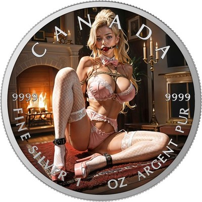 2026 Canada Farbiger Round Bondage Seduction 1 Oz Silber 9999 mit Aufsteller