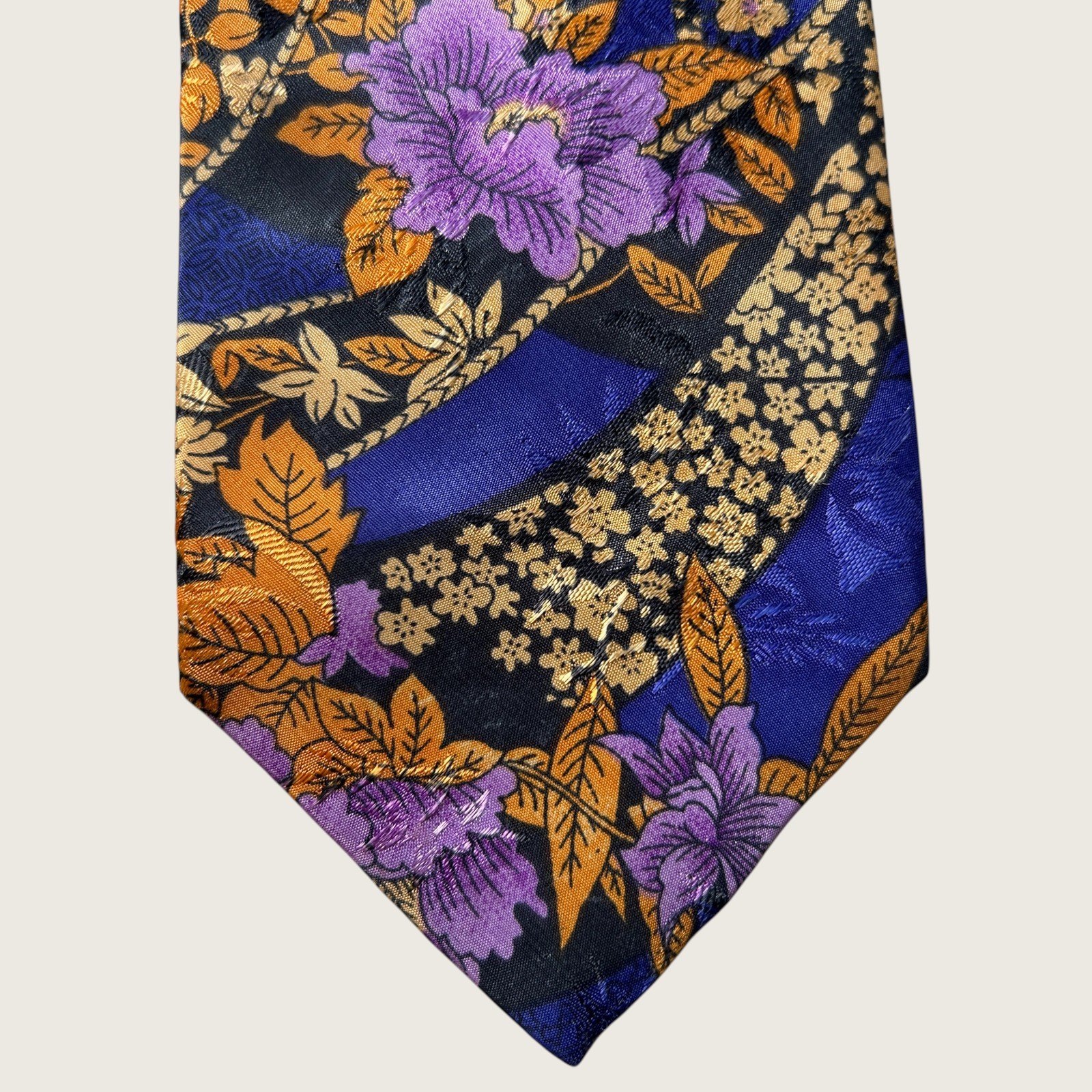 Vintage 2 Piece Valentino Fashions Silk Tie Lot Floral Print Neckties thumbnail 3