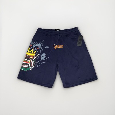 ED Hardy Men s Size X-Large Rhinestone Bulldog Sweat shorts-EHM8100-2 NEW