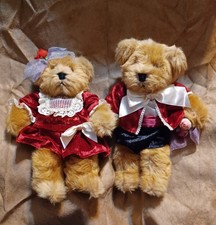 Russ Berrie Bears From the Past Romeo Juliet Teddy Bear Plush Set