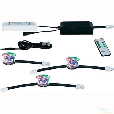 Paulmann Premium Einbauleuchten Set RGB Wellness LED mit FB 3x3W 230V 350mA 83m