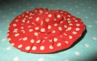 1975 70s Vtg Barbie Best Buy 7210 Hat Only Red White Polka Dot Quick Curl TNT