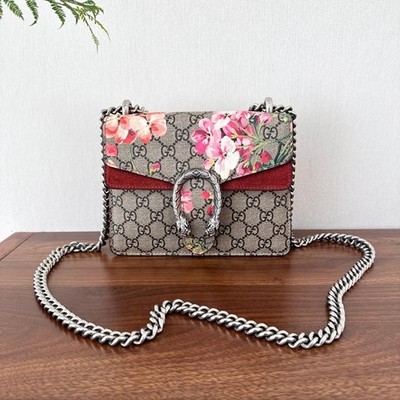 Gucci Dionysus GG Blooms Tiger Head Buckle Logo Camellia - Very Good #10ARCXE