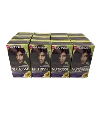 12 Pack Garnier Nutrisse Ultra Color L1 Deep Intense Lilac Hair Dye Creme Kit