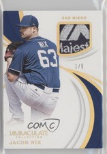 2019 Panini Immaculate Immaculate Swatches Brand Logo 1/5 Jacob Nix #IS-JN 1t3