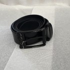 BOSS Men's Black Dress Belt Solid Adjustable Logo Buckle Designer