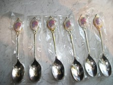 ROYAL COUNTRY MEADOW TEELÖFFEL SILBER TELLER 6ER SET NEU OHNE BOX