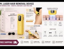 IPL Laser Hair Removal Device for Women  Men - At-Home Permanent Hair Remover