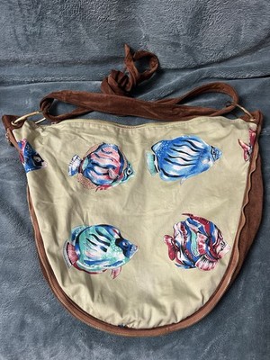 Vintage Women Borbonese Handbag Shoulder Bag