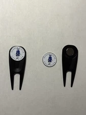 Quaker Ridge Golf Club 1" Coin Golf Marker & Ergonomic Pocket Golf Divot Tool