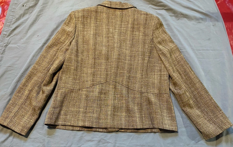 Blazer mujer Karen Scott marrón con tweed beige talla 16 Foto 2 de 3