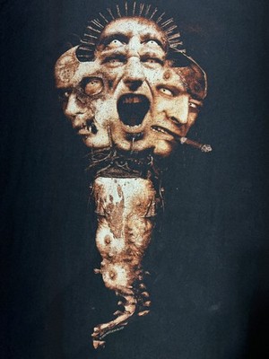 Vtg 2000 Destruction All Hell Breaks Loose Wwinterland Band T-Shirt Men s L