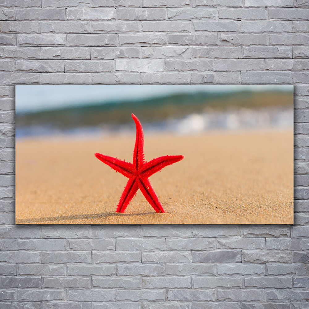 Tableau sur toile 120x60 plage impression HD en lin premium