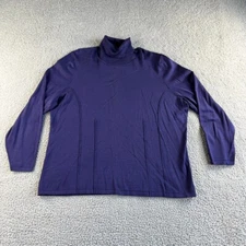 NEW Elana by Tanner Sweater Womens 2 Purple Turtleneck Pullover Silk Blend