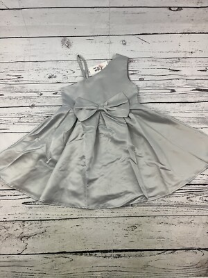 NWT ORCHID LANE Girls Silver Formal Knee Length Dress Asymmetrical Size 7 |  eBay