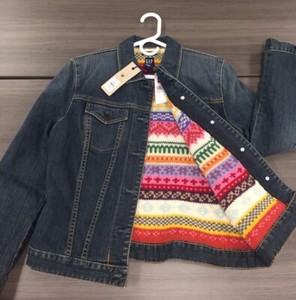 denim jacket with lambswool lining