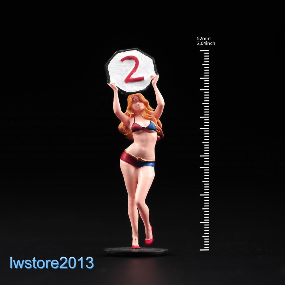 1/43 Bikini Racing Girl Miniatures Scene Props Figure F 1/32 1/64 Car Model Toys