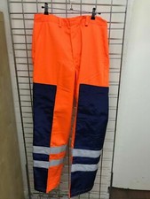 Hi Vis Trousers Orange Navy Ballistic Leg Side Protection Safety Trousers