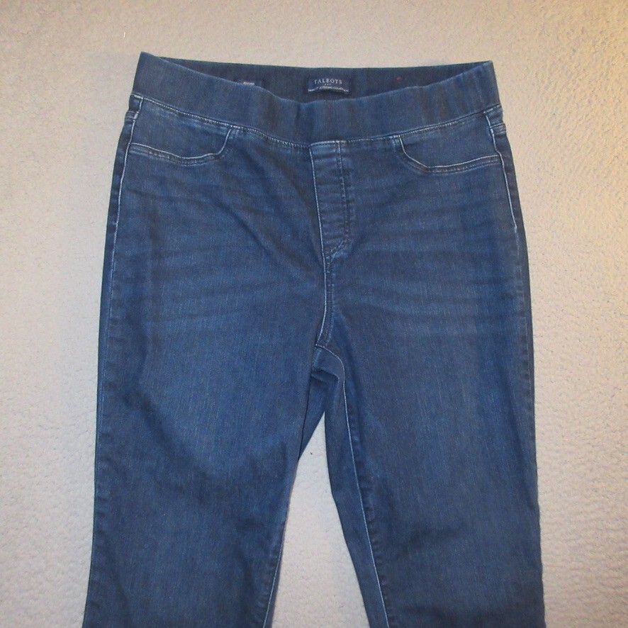 Talbots Jeans Womens Jegging Pull On Dark Wash Simply Flattering Measures  33x28