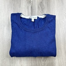 Peter Millar Crewneck Silk Cashmere Blend Sweater Men  s Sz XL Navy Blue