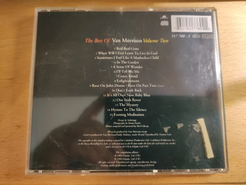 CD von Van Morrison - The best of Volume 2 von 1993 - Bild 2 von 3
