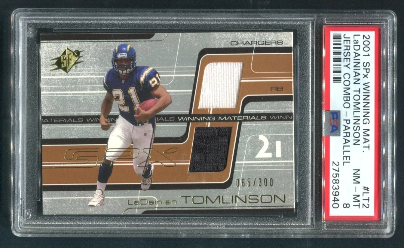 LaDainian Tomlinson SPx Winning Materials #WMLT2 Jersey Combo-Parallel