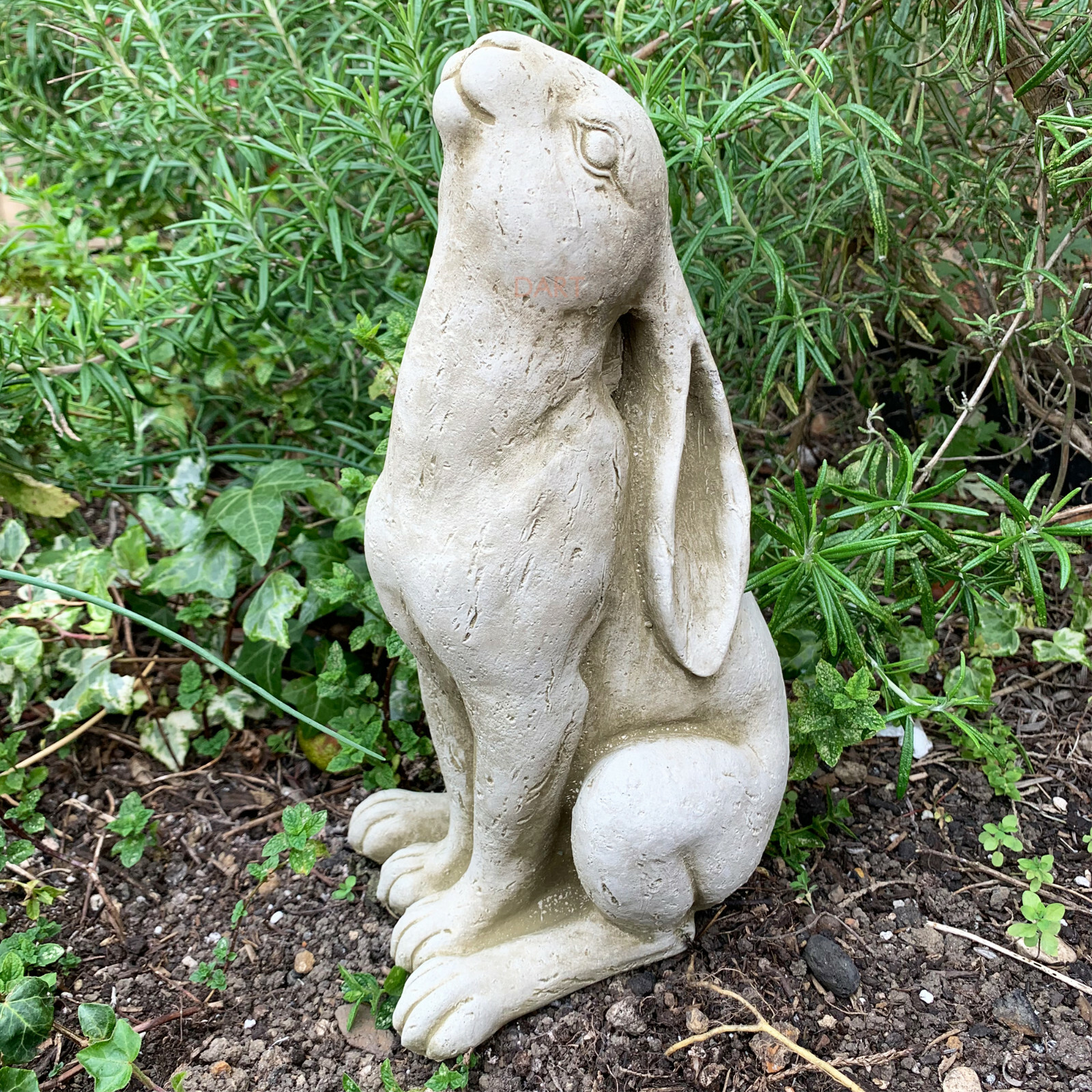 Stone Moongazing Hare Sculpture Garden Lawn Statue Ornament Rabbit Animal Large