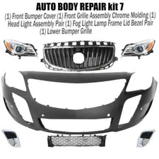 Front Bumper Cover Fascia & Grille Assembly Kit For 2014-2017 Buick Regal