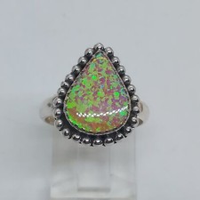 Opal Ring 925 Sterling silver size 7.25