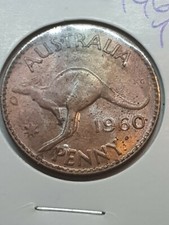 Australian 1960p PENNY CH UNC
